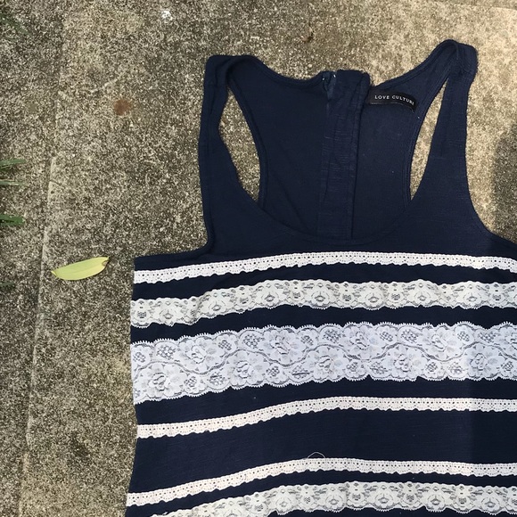 Love Culture Tops - Love Culture • Lace Embroidered Tank Top • Medium